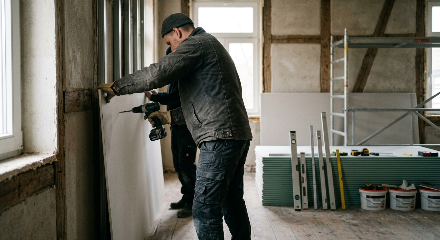 Team von Nadil.T bei der Arbeit auf einer Baustelle
